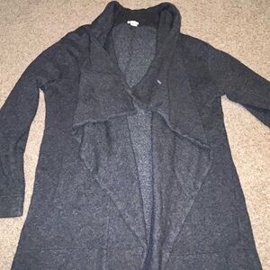 J. Crew Charcoal Open Front Cardigan